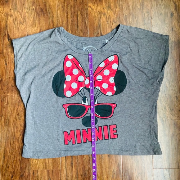 Gray Minnie Mouse slouchy crop top - Picture 2 of 5